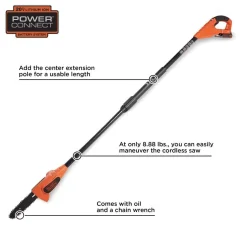 20V MAX* POWERCONNECT™ Cordless 8 Inch Pole Pruning Saw, Battery & Charger Not Included