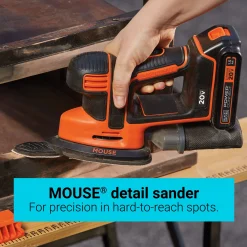 20V MAX* POWERCONNECT™ Cordless 4-Tool Combo Kit: Drill/Driver, Circular Saw, MOUSE™ Detail Sander and Light, Battery and Charger Included