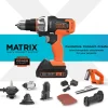 20V MAX *POWERCONNECT™ MATRIX™ Cordless Drill With 7 Attachments and Storage Case, Battery and Charger Included