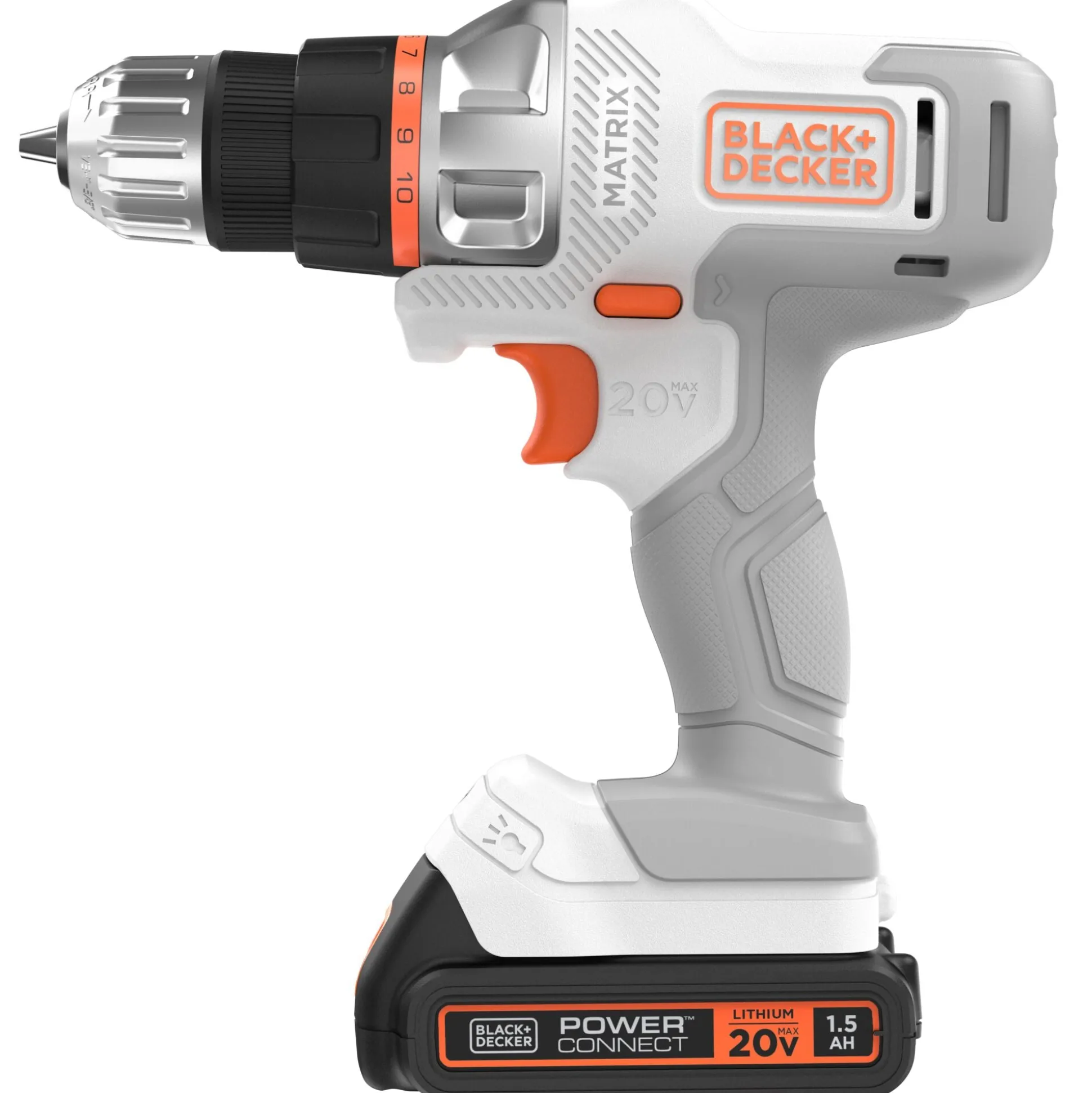 20V MAX *POWERCONNECT™ MATRIX™ Cordless Drill/Driver Kit, Battery and Charger Included (White)